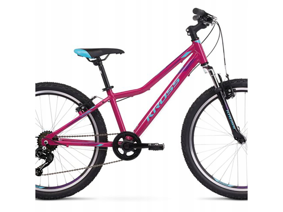 ROWER KROSS LEA JR 1.0 KOŁA 24" SHIMANO TOURNEY RÓŻOWY AMORTYZACJA