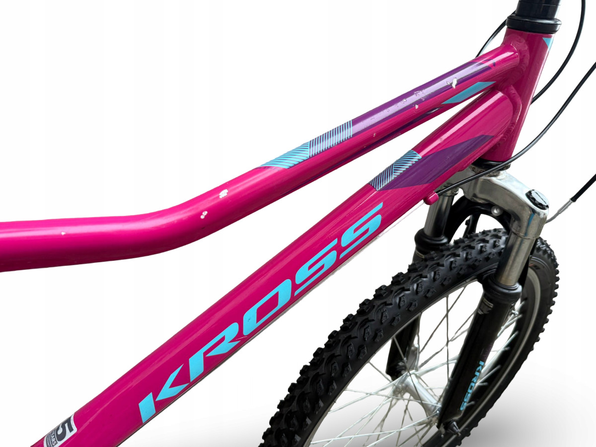 ROWER KROSS LEA JR 1.0 KOŁA 24" SHIMANO TOURNEY RÓŻOWY AMORTYZACJA