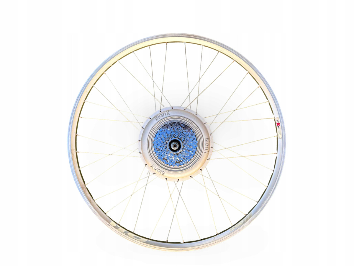 KOŁO ROWEROWE TYLNE 28" POD TARCZĘ KASETA 8B 36H OŚ 10MM SILNIK BIONX 48V
