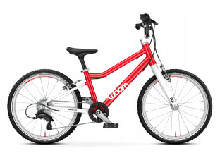 ROWER DZIECIĘCY WOOM GO 4 KOŁA 20" WIEK 6+ CZERWONY 7-BIEGOWY LEKKI 7,8KG