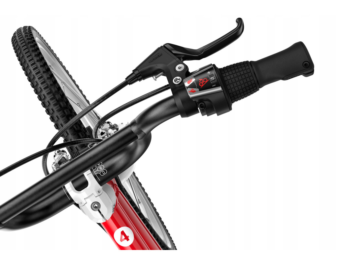 ROWER DZIECIĘCY WOOM GO 4 KOŁA 20" WIEK 6+ CZERWONY 7-BIEGOWY LEKKI 7,8KG