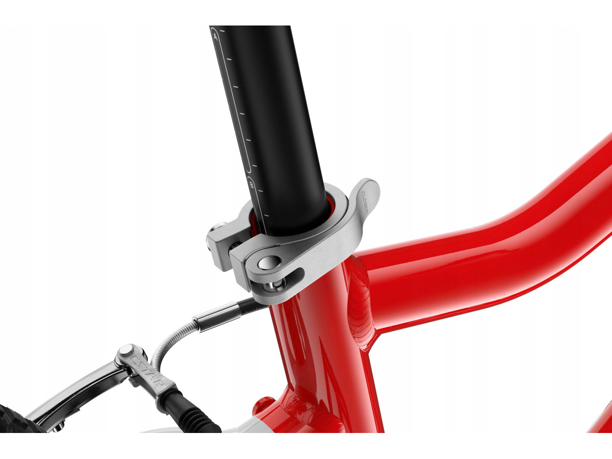 ROWER DZIECIĘCY WOOM GO 4 KOŁA 20" WIEK 6+ CZERWONY 7-BIEGOWY LEKKI 7,8KG