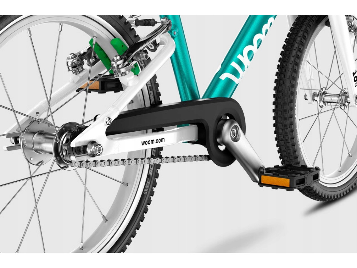 ROWER DZIECIĘCY WOOM GO 3 KOŁA 16" WIEK 4+ TYRKUS ULTRALEKKI TYLKO 5,4KG