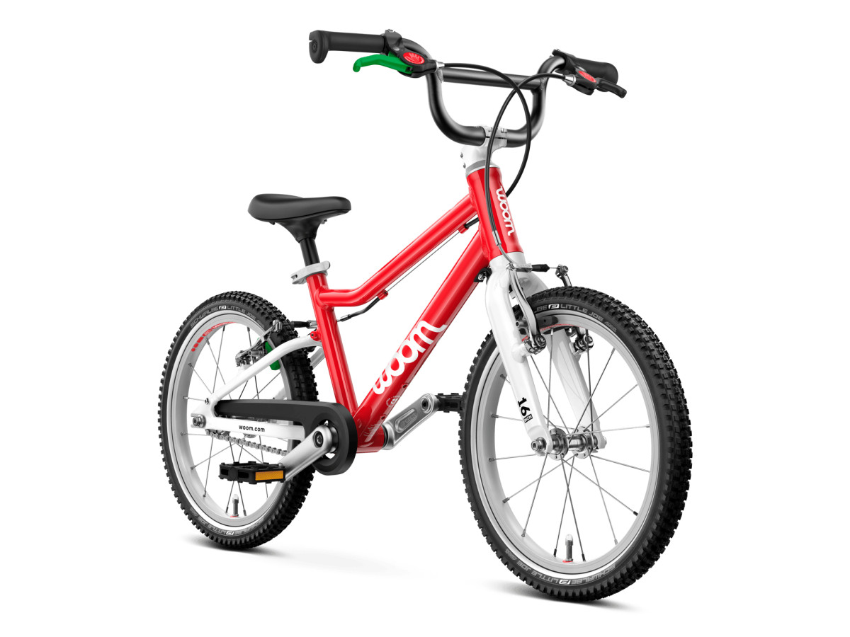 ROWER DZIECIĘCY WOOM GO 3 KOŁA 16" WIEK 4+ CZERWONY ULTRALEKKI TYLKO 5,4KG