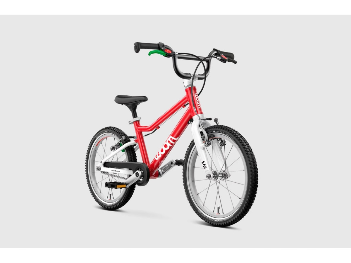 ROWER DZIECIĘCY WOOM GO 3 KOŁA 16" WIEK 4+ CZERWONY ULTRALEKKI TYLKO 5,4KG