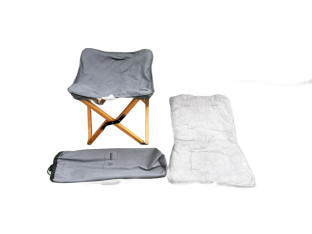 STOŁEK TURYSTYCZNY SKŁADANY CAMPZ Z POKROWCEM SZARY