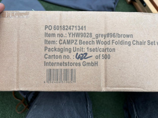 STOŁEK TURYSTYCZNY SKŁADANY CAMPZ Z POKROWCEM SZARY