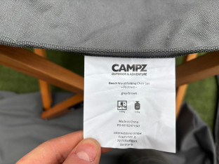 STOŁEK TURYSTYCZNY SKŁADANY CAMPZ Z POKROWCEM SZARY