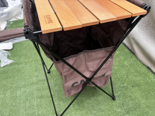 STOLIK TURYSTYCZNY KEMPINGOWY CAMPZ DREWNIANY ZE SCHOWKIEM POKROWIEC