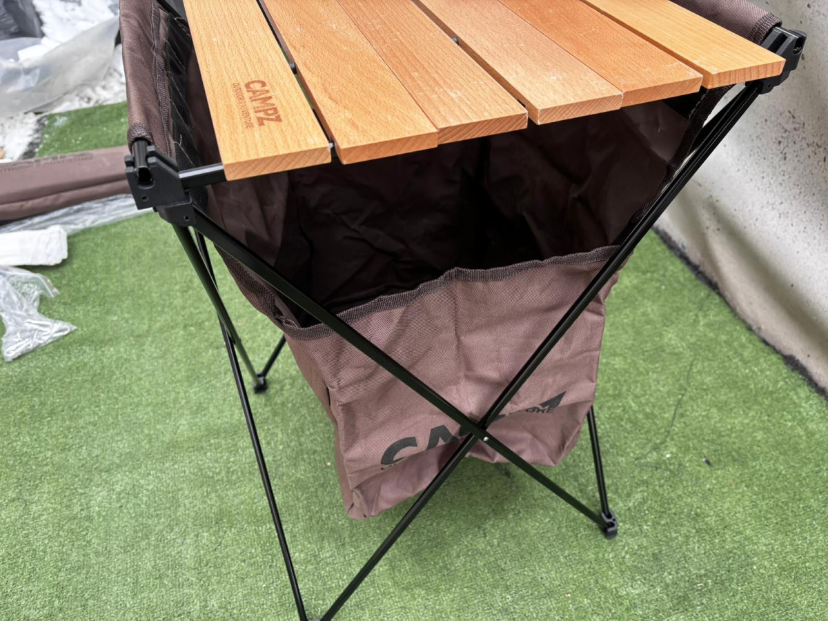 STOLIK TURYSTYCZNY KEMPINGOWY CAMPZ DREWNIANY ZE SCHOWKIEM POKROWIEC