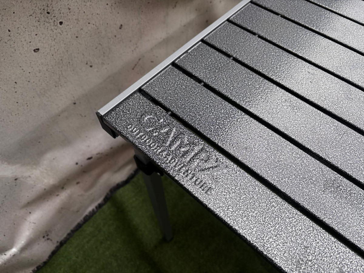 STOLIK TURYSTYCZNY KEMPINGOWY CAMPZ ALUMINIOWY SKŁADANY 107X70X70CM SZARY