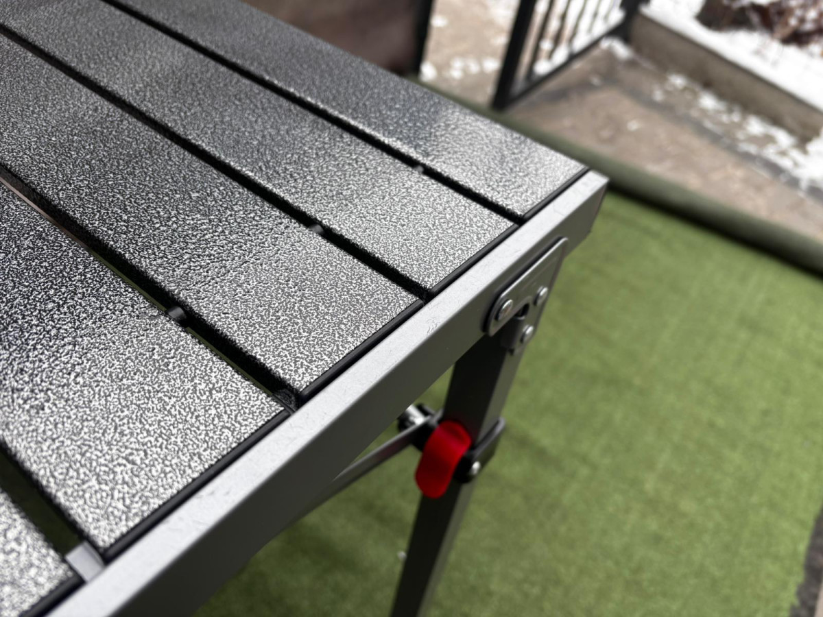 STOLIK TURYSTYCZNY KEMPINGOWY CAMPZ ALUMINIOWY SKŁADANY 107X70X70CM SZARY