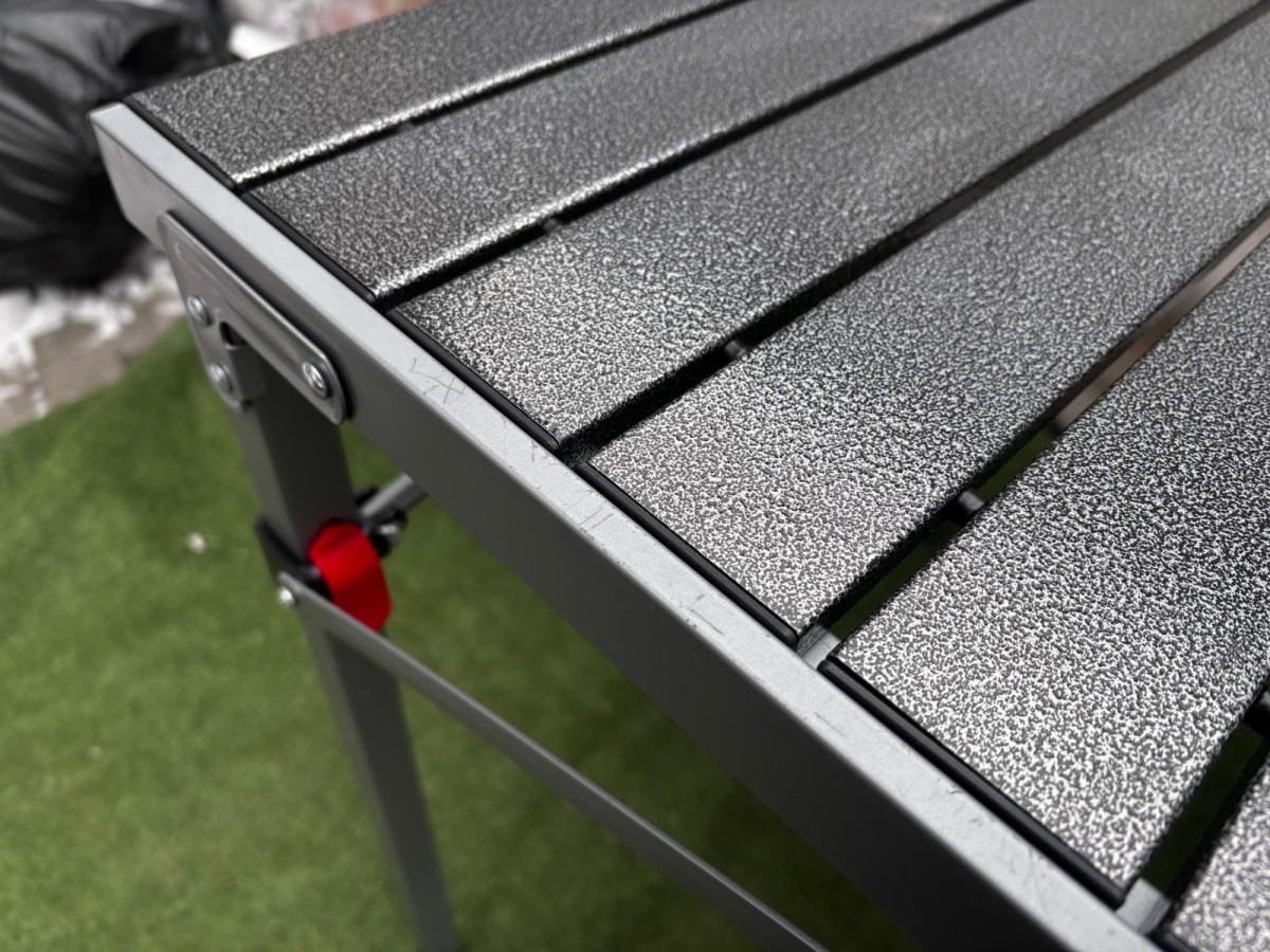 STOLIK TURYSTYCZNY KEMPINGOWY CAMPZ ALUMINIOWY SKŁADANY 107X70X70CM SZARY