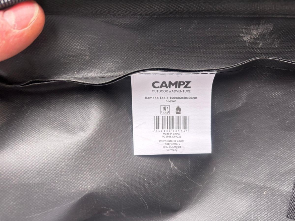 STOLIK TURYSTYCZNY KEMPINGOWY CAMPZ HEXA BAMBUSOWY SKŁADANY 100X86X60