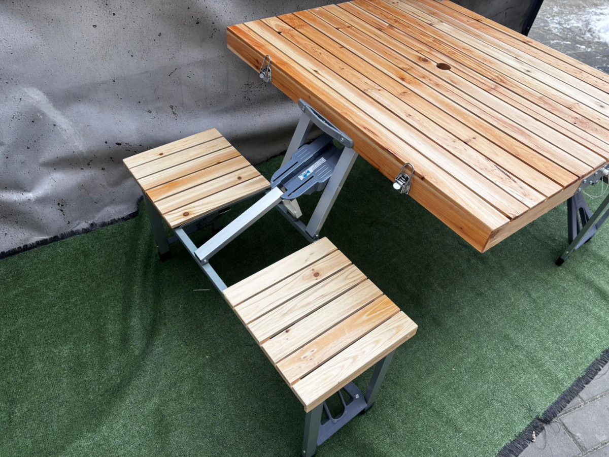 STOLIK TURYSTYCZNY KEMPINGOWY 4-OSOBOWY CAMPZ FIR WOOD 72X85X67CM