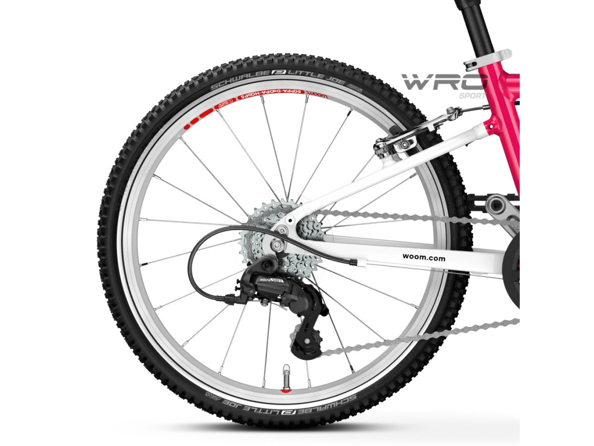 ROWER DZIECIĘCY WOOM GO 4 HOT PINK LEKKI WAGA 7,8KG KOŁA 20"