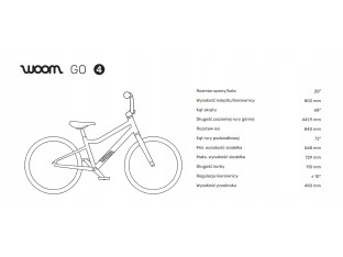 ROWER DZIECIĘCY WOOM GO 4 HOT PINK LEKKI WAGA 7,8KG KOŁA 20"