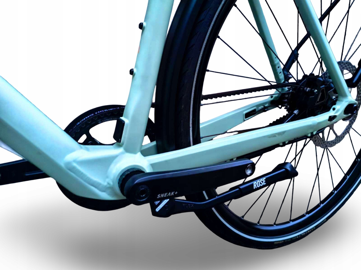 ROWER ELEKTRYCZNY ROSE SNEAK PLUS EQ RAMA 57CM MAHLE X35 PASEK GATES 14KG