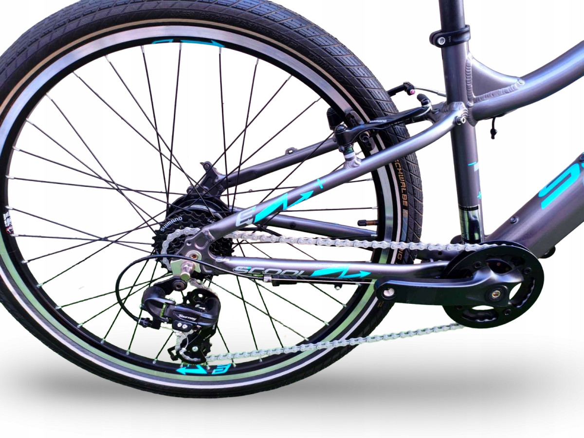 ROWER ELEKTRYCZNY JUNIOR SCOOL ETROX 7S RAMA 14" KOŁA 26" BAFANG 250W