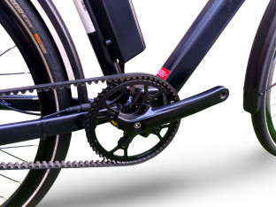 ROWER ELEKTRYCZNY RABENEICK TX-E RAMA 55CM PASEK GATES BAFANG PRZEBIEG 8KM