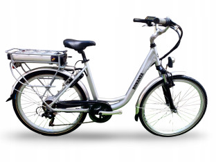 ROWER ELEKTRYCZNY BONANZA RAMA 48CM KOŁA 26" BATERIA 360WH PRZEBIEG 743KM