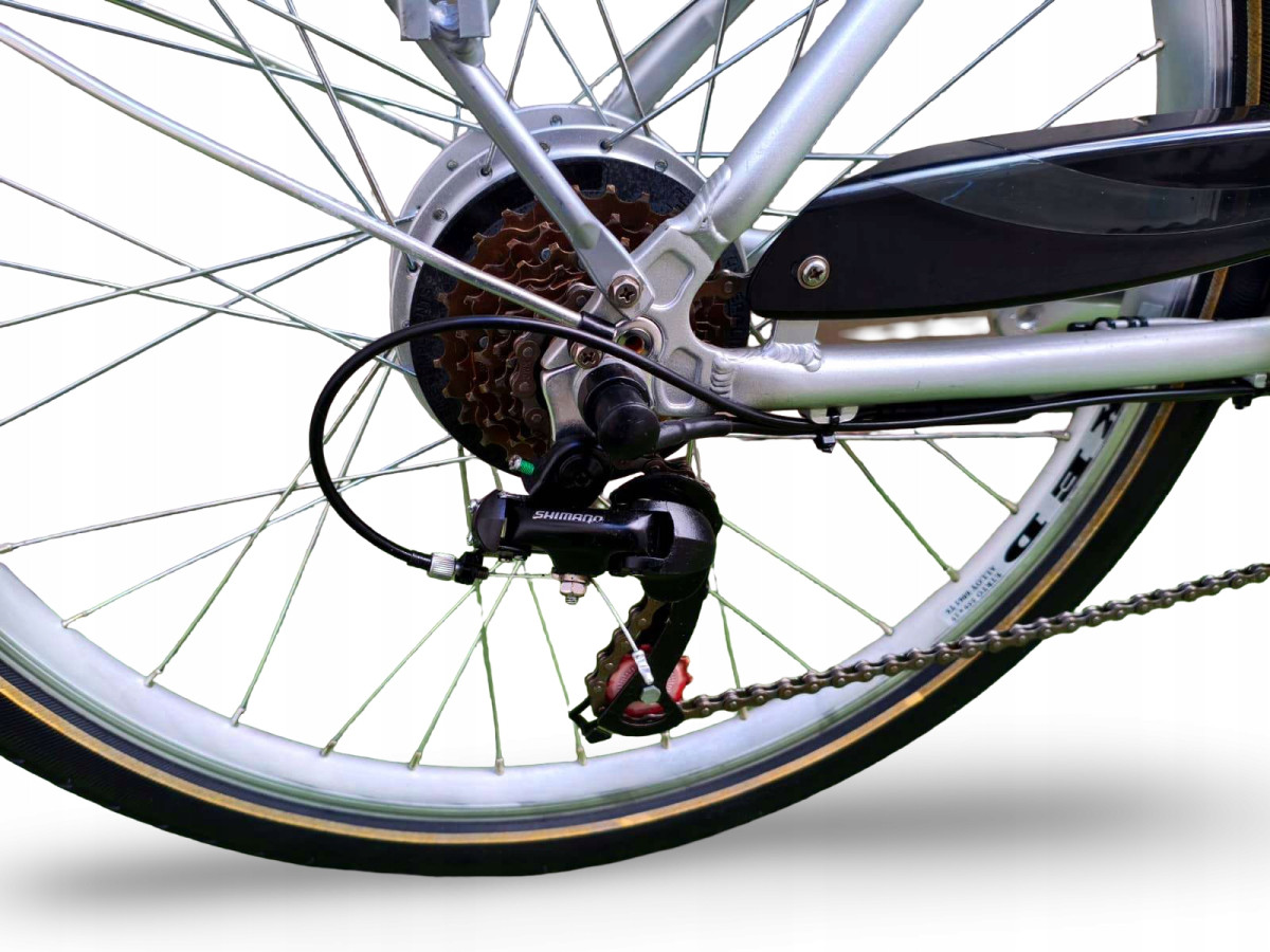 ROWER ELEKTRYCZNY BONANZA RAMA 48CM KOŁA 26" BATERIA 360WH PRZEBIEG 743KM