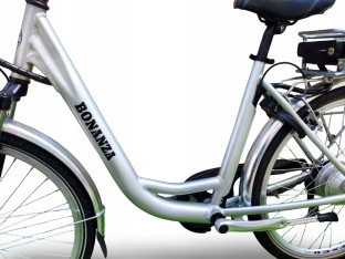 ROWER ELEKTRYCZNY BONANZA RAMA 48CM KOŁA 26" BATERIA 360WH PRZEBIEG 743KM