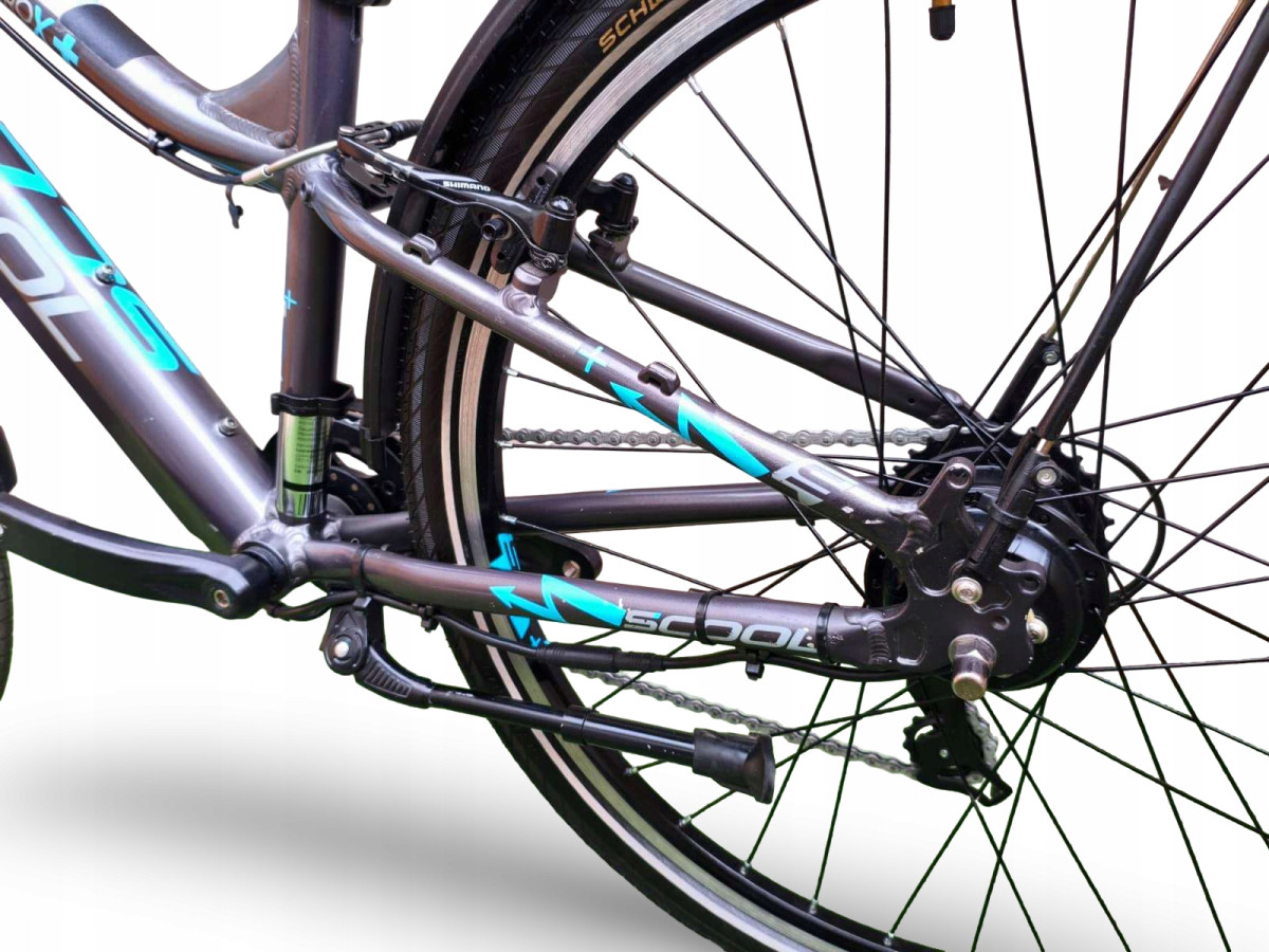 ROWER ELEKTRYCZNY SCOOL ETROX 7S EQ RAMA 14" KOŁA 26" BAFANG 250W 252WH