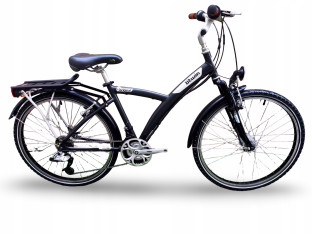 ROWER MIEJSKI B-TWIN ORIGINAL 5 RAMA 43CM KOŁA 26" SRAM 3.0 3X7 DYNAMO