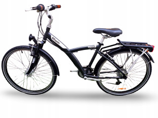 ROWER MIEJSKI B-TWIN ORIGINAL 5 RAMA 43CM KOŁA 26" SRAM 3.0 3X7 DYNAMO