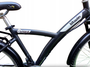 ROWER MIEJSKI B-TWIN ORIGINAL 5 RAMA 43CM KOŁA 26" SRAM 3.0 3X7 DYNAMO