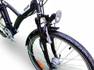 ROWER MIEJSKI B-TWIN ORIGINAL 5 RAMA 43CM KOŁA 26" SRAM 3.0 3X7 DYNAMO