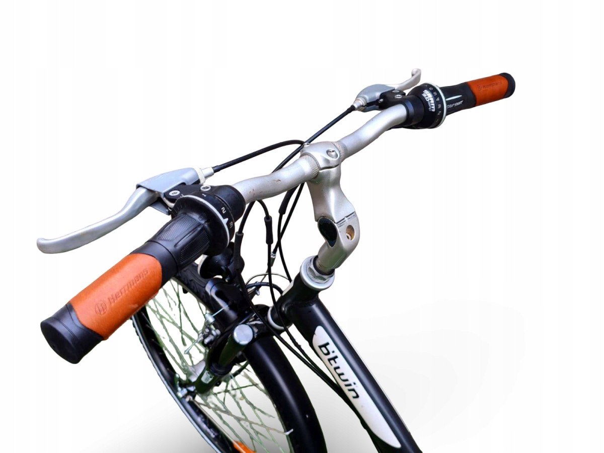 ROWER MIEJSKI B-TWIN ORIGINAL 5 RAMA 43CM KOŁA 26" SRAM 3.0 3X7 DYNAMO