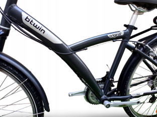 ROWER MIEJSKI B-TWIN ORIGINAL 5 RAMA 43CM KOŁA 26" SRAM 3.0 3X7 DYNAMO