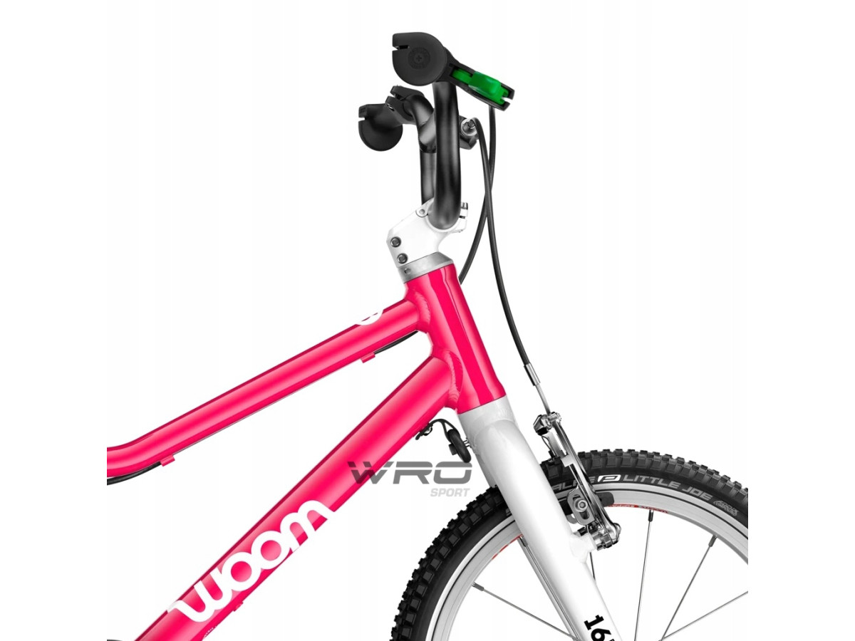 ROWER DZIECIĘCY LEKKI WOOM GO 2 HOT PINK KOŁA 14" WZROST 95-110 cm WAGA 5KG