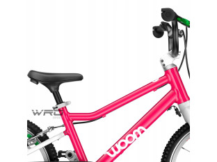 ROWER DZIECIĘCY LEKKI WOOM GO 2 HOT PINK KOŁA 14" WZROST 95-110 cm WAGA 5KG