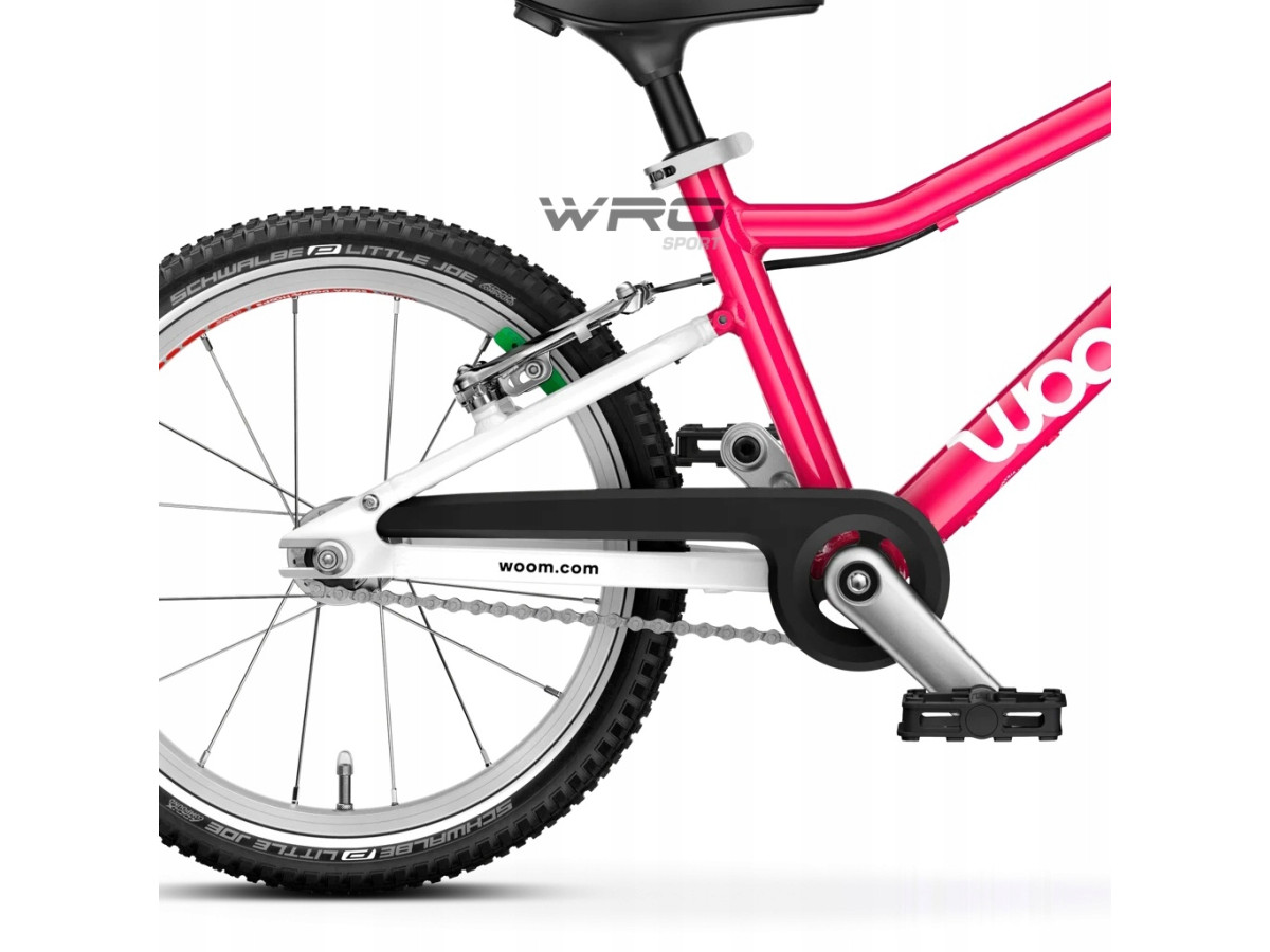 ROWER DZIECIĘCY LEKKI WOOM GO 2 HOT PINK KOŁA 14" WZROST 95-110 cm WAGA 5KG