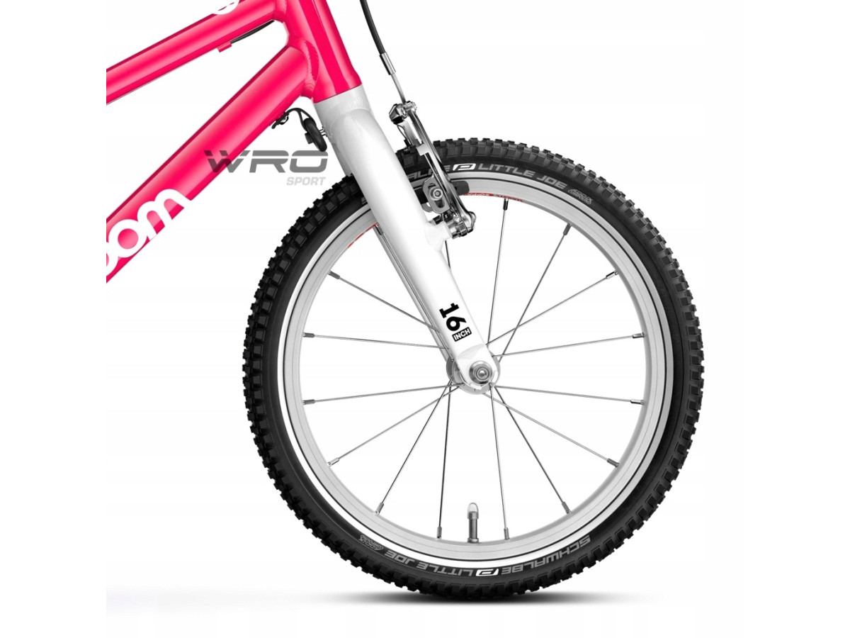 ROWER DZIECIĘCY LEKKI WOOM GO 2 HOT PINK KOŁA 14" WZROST 95-110 cm WAGA 5KG