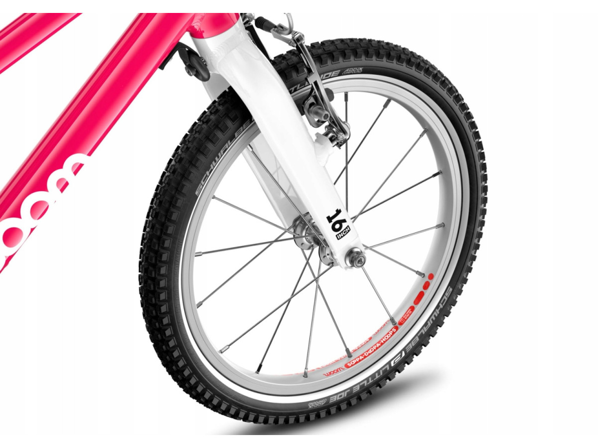 ROWER DZIECIĘCY LEKKI WOOM GO 3 HOT PINK KOŁA 16" WAGA 5,4KG