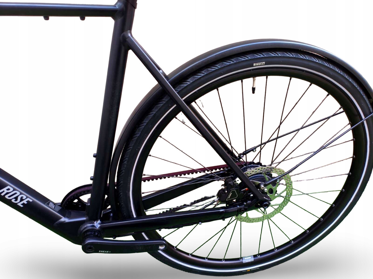 ROWER ELEKTRYCZNY ROSE SNEAK PLUS EQ RAMA 57CM MAHLE X35 PASEK GATES 14KG