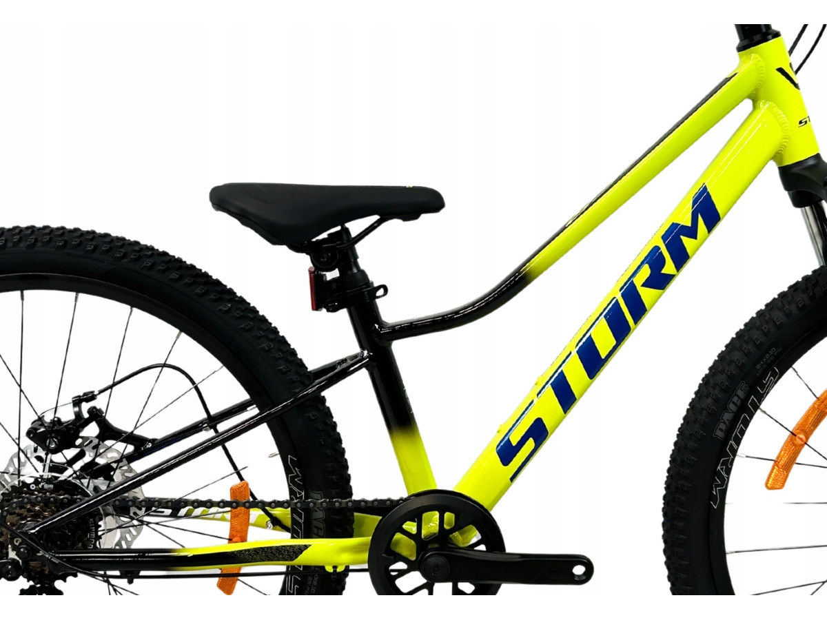 ROWER MŁODZIEŻOWY JUNIOR 24 STORM RACER 2D RAMA 11" ŻÓŁTY 1x7 2026