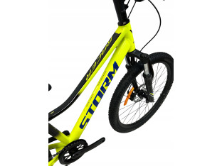 ROWER MŁODZIEŻOWY JUNIOR 24 STORM RACER 2D RAMA 11" ŻÓŁTY 1x7 2026