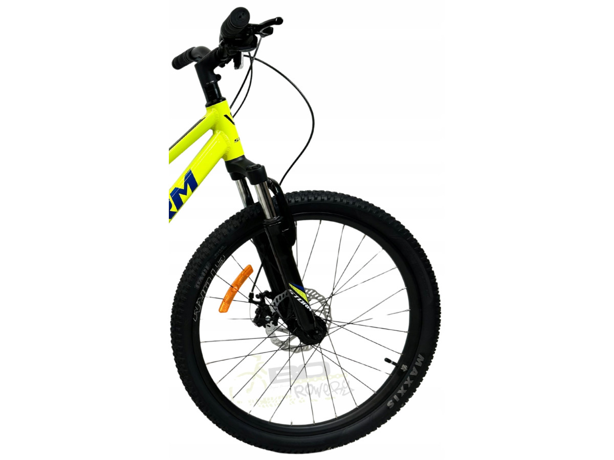 ROWER MŁODZIEŻOWY JUNIOR 24 STORM RACER 2D RAMA 11" ŻÓŁTY 1x7 2026