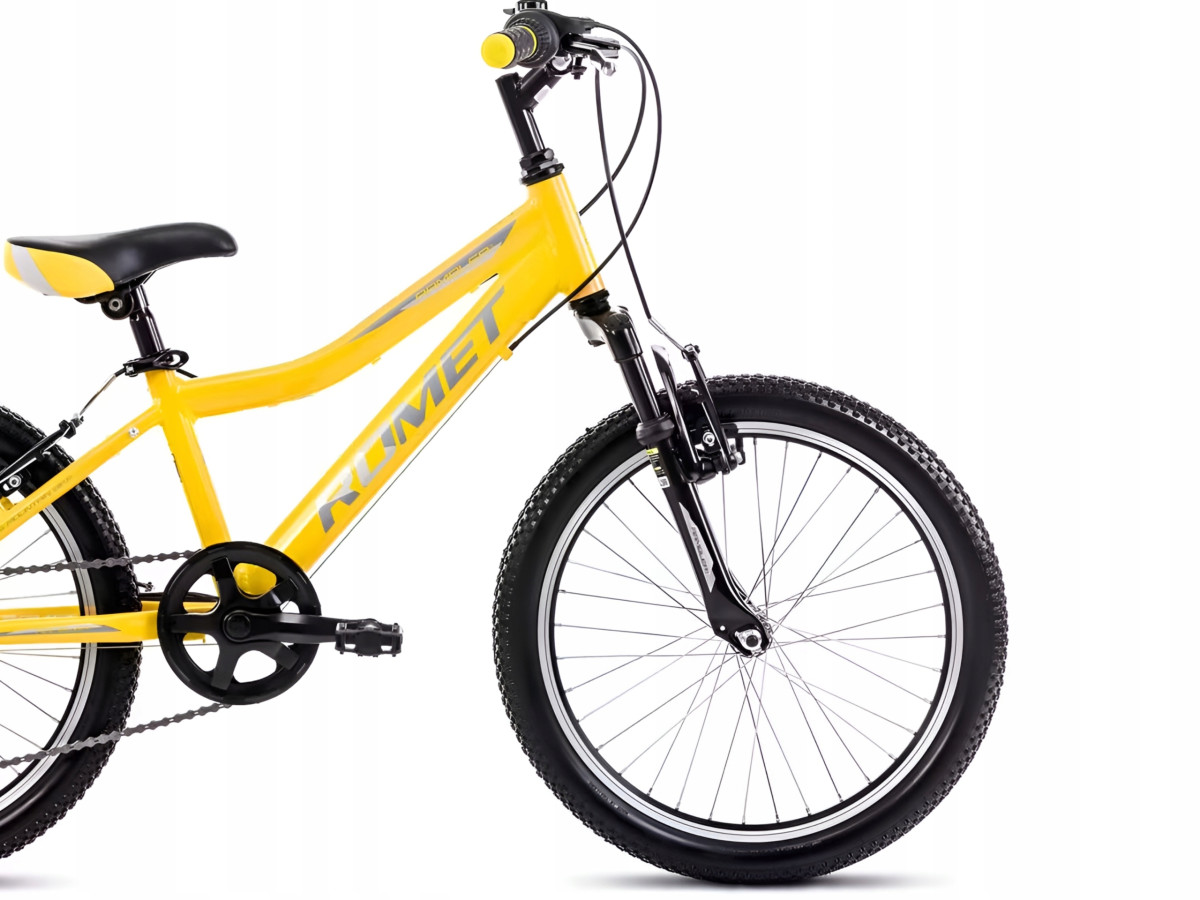 ROWER DZIECIĘCY ROMET RAMBLER 20 KID 2 SHIMANO 6S AMORTYZATOR ŻÓŁTO-SZARY