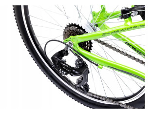 ROWER DZIECIĘCY ROMET RAMBLER 24 RAMA 13" SHIMANO 3X7 AMORTYZATOR ZIELONY