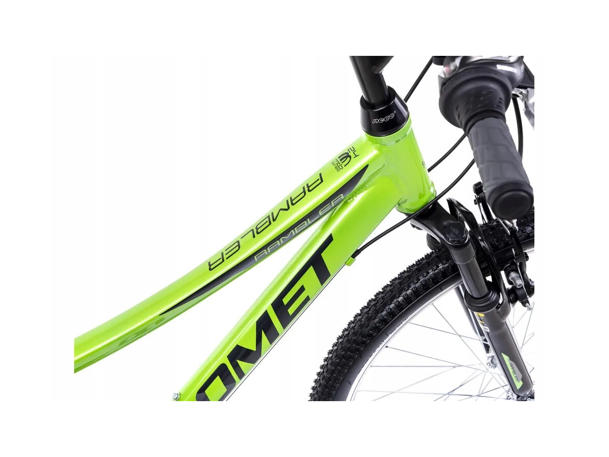 ROWER DZIECIĘCY ROMET RAMBLER 24 RAMA 13" SHIMANO 3X7 AMORTYZATOR ZIELONY