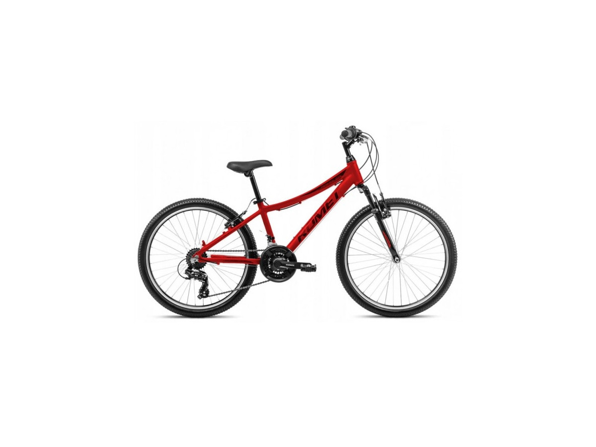 ROWER DZIECIĘCY ROMET RAMBLER 24 RAMA 13" AMORTYZATOR SHIMANO 3X7 CZERWONY