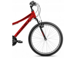 ROWER DZIECIĘCY ROMET RAMBLER 24 RAMA 13" AMORTYZATOR SHIMANO 3X7 CZERWONY