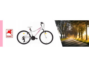 ROWER DZIECIĘCY ROMET JOLENE 24 RAMA 13" SHIMANO 3X7 BIAŁO RÓŻOWY