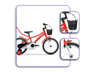 ROWER DZIECIĘCY TABOU 16 ROCKET LITE ALU RED/WHITE BARDZO LEKKI 6,5KG